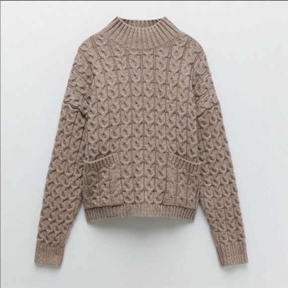 ZARA CABLE KNIT SWEATER - Picture 2 of 4